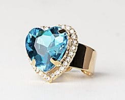 Anello cuore azzurro Jewels Scarpe da ballo, cerimonia, abbigliamento, articoli da regalo, borse, scarpe personalizzate, dance shoes,